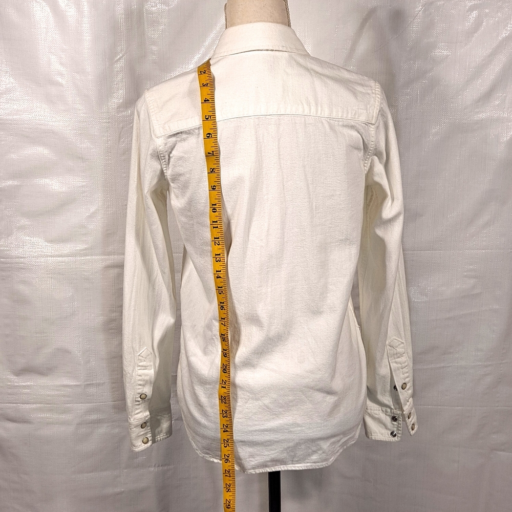 Lucky Brand White Western Snap Button Down Shirt - Picture 6 of 11